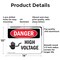 Signmission High Voltage Danger Sign, Aluminum, 14in W x 10in L, 2PK OS-2PACK-DS-A-1014-L-1326 - alternate 5